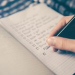 Writing a list in a notebook